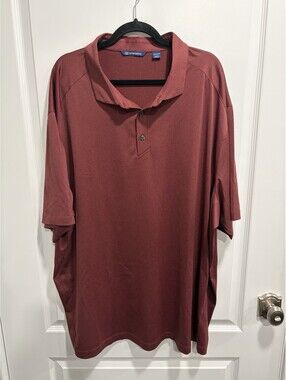 Cutter & Buck Men’s Polo Shirt Size 3XL Big 3XLB Burgundy Heather